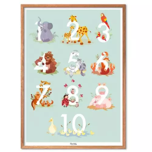 Tiny Tails - Talplakat Lysegrøn