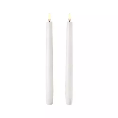 Uyuni LED Stagelys 2,3x25cm 2stk - Hvid