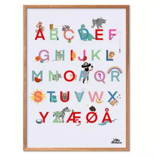 Willero Illustration - Alfabet Blå