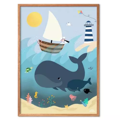 Willero Illustration - Whales And Waves