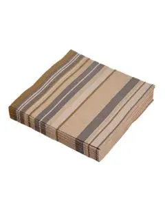 GreenByNoah Frokostserviet 3-lags 20stk - Grå Striber