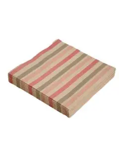 Green By Noah Frokostserviet 3-lags 20stk - Striber Rosa