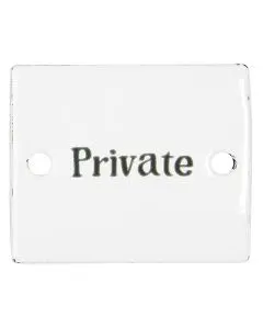 Skilt emalje Private