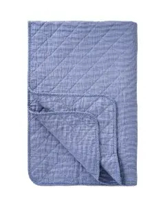 Quilt hvide og mørkeblå mælkedrengestriber
