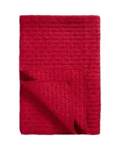 Quilt tæppe - Rød m/korssting