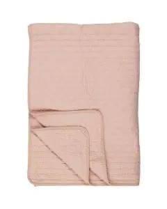 Quilt tæppe - Rosa m/korssting