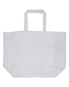 Quiltet Taske - Hvide og Blå Mælkedrengestriber