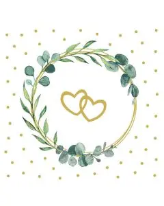 Mank Stofligende Frokostserviet 50stk - Eucalyptus Heart