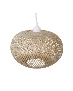  Aafod Lampe bambus lille - Ø38 H31cm - Hvid Fatning