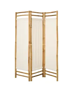 Ib Laursen Rumdeler i 3 fag bambus m/off white stof