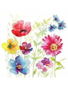 Ambiente Frokostserviet 3-lags 20stk - Aquarell Meadow