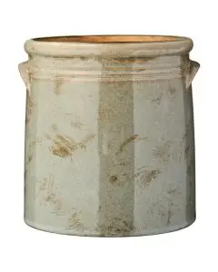 Ib Laursen Rund Rattan Lygte med hank og glasindsats - Cane