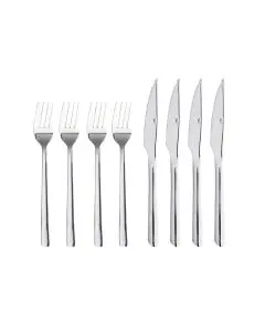 RAW Steaksæt 8 dele - Blank Stål