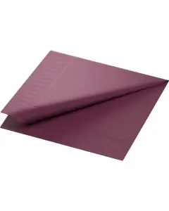 Duni serviet 33x33cm 3-lags 125stk - Plum