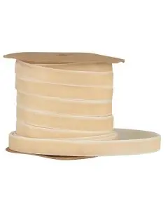 Velourbånd på spole 10 m creme