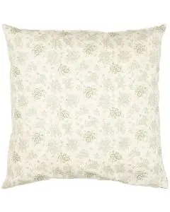 Pudebetræk Agatha m/støvgrønne blomster