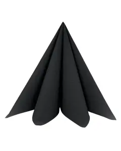 Dunisoft Stofligende Middagsserviet 60stk - Sort