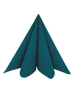 Dunisoft Stofligende Middagsserviet 60stk - Ocean Teal