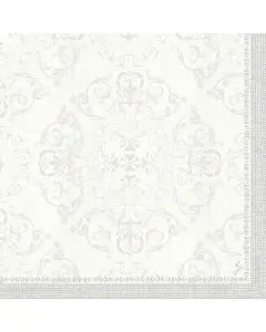 Dunilin Stofligende Middagsserviet 45stk - Opulent Hvid