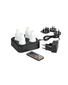 Duni LED lys 4stk - Varm hvid & Multicolor