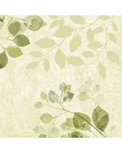 Dunisoft Stofligende Middagsserviet 60stk - Paisley Leaves