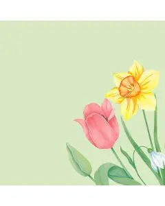 Dunisoft Stofligende Middagsserviet 60stk - Spring Melody