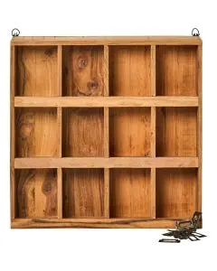 Postsorteringsreol m/12 rum m/forkant og 12 løse papirholdere UNIKA 