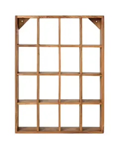 Ib Laursen Væghylde m/16 rum u/bagbeklædning UNIKA