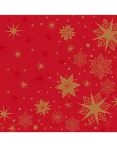 Dunisoft Stofligende Middagsserviet 60stk - Stargazing Rød