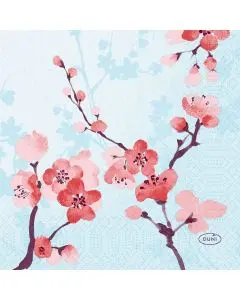 Duni Kaffeserviet 3-lags 50stk - Cherry Breeze Blue