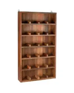 Væghylde m/6 opdelte hylder 24 rum UNIKA