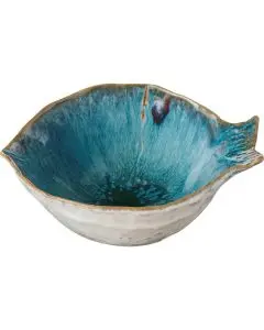 Skål Ocean Blue mellem fiskeformet - 15,7 cm