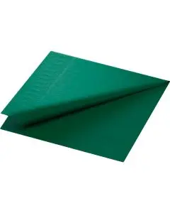 Duni serviet 33x33cm 3-lags 125stk - Mørkegrøn