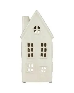 Hus t/fyrfadslys Stillenat rundt vindue i gavl creme