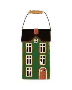 Hus t/bloklys - Nyhavn m/træhank og brun dør