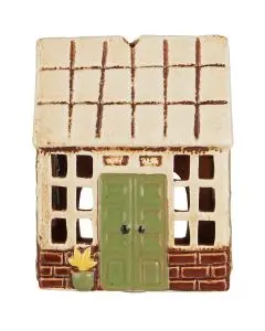 Hus t/fyrfadslys Nyhavn brun dør
