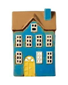 Hus t/fyrfadslys Nyhavn brun dør
