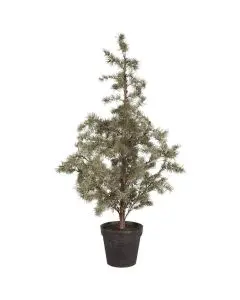 Cedertræ kunstig i plastpotte - 120 cm