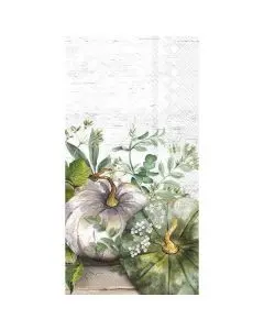 IHR Serviet 33x42cm 3-lags 16stk - Green And White Pumpkin Cream