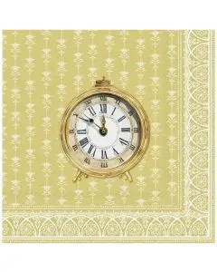 IHR Frokostserviet 3-lags 20stk - Golden Clock Cream