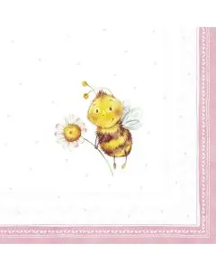 IHR Frokostserviet 3-lags 20stk - Sunny Bee Light Rose