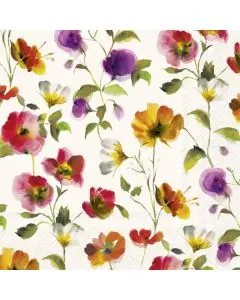 IHR Frokostserviet 3-lags 20stk - Flowers Of Summer Cream