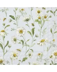IHR Frokostserviet 3-lags 20stk - Daisies Light Blue