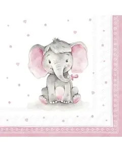 IHR Frokostserviet 3-lags 20stk - Baby Elephant Light Rose