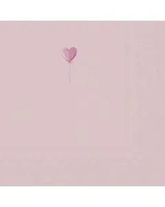 IHR Frokostserviet 3-lags 20stk - Tiny Balloon Rose