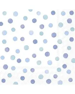 IHR Frokostserviet 3-lags 20stk - Happy Dots Blue