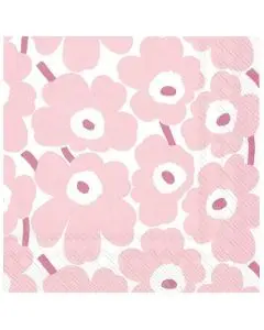Marimekko Frokostserviet 3-lags 20stk - Mini Unikot Lys Rosa