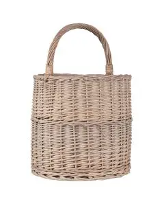 Kurv rund m/hank og lige sider