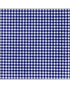 Bækkelund serviet 33x33 - 20 stk - Pepita tern blå