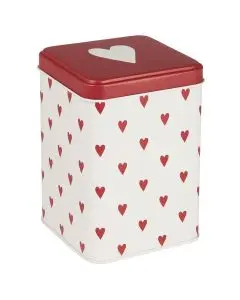 Kagedåse m/hjerter - Firkantet